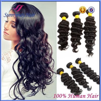 Sunnymay 10-26 Stock Factory Wholesale Cheap Brazilian Virgin Remy Hair Bundle Deep Wave Hair Extension
