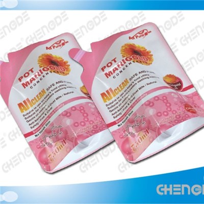 Fake Spout Shape Packaging Bag For Detergent Packing
