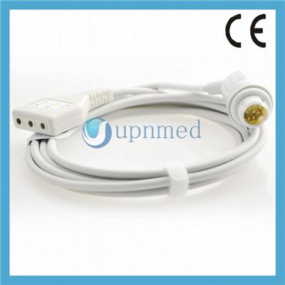 Philips 12pin Compatible ECG Trunk Cable,Din Type