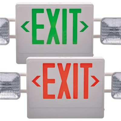 LX-7603G/R UL Exit Sign/Emergency Light Combo