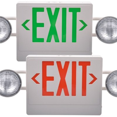 LX-7604G/R UL Exit Sign/Emergency Light Combo
