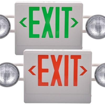LX-7604LG/R UL LED Exit Sign/Emergency Light Combo