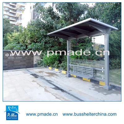 street side bus shelter stainless steel