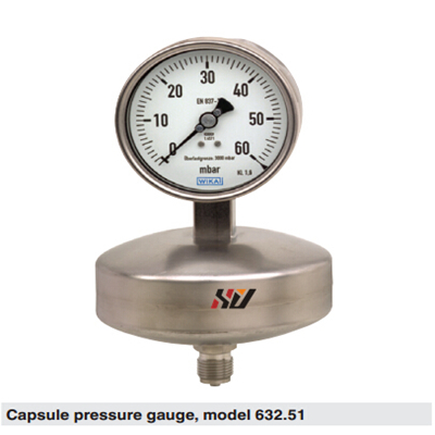 Capsule Pressure Gauge Stainless Steel