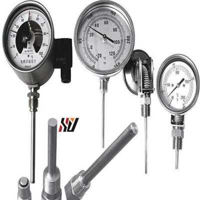 Bimetal Thermometer Model 55, Stainless Steel Version