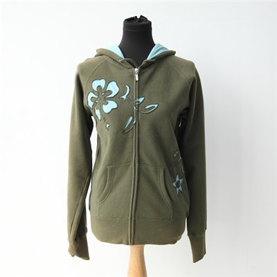 Womens Zip Up Hoodie With Embroidery