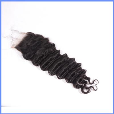 Wholesale Virgin Remy Human Deep Wave Peruvian Hair Swiss Lace Closure