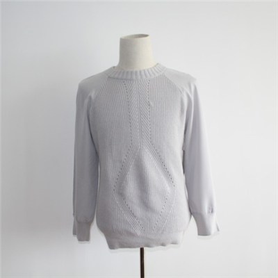 Hot Sale Fabric Spliced Sleeves Pullover Sweater