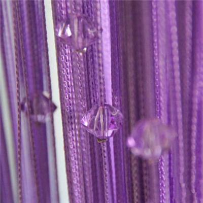 Single Color Warp Knitting String Curtain With Beads
