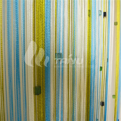 Multicolor Warp Knitting String Curtain With Beads