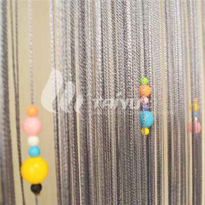 Warp Knitting String Curtain With Colorful Beads