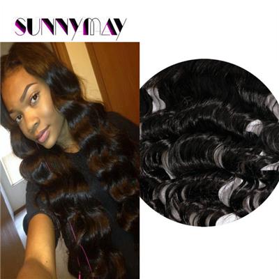 7A 13*4 Peruvian Virgin Human Hair Cheap Full Lace Frontals Piece With Baby Hair Loose Wave Lace Frontal Closure Bleach Knots