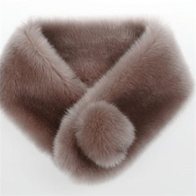 Fashion Faux Fur solid color lady knitted snood manufacturers