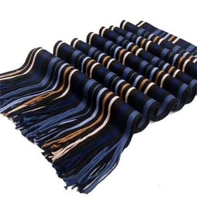 Fashion Acrylic mix color wrap knitted men scarf manufacturers China