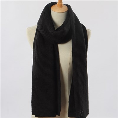 Acrylic solid color links-links knitted lady scarf manufacturers China