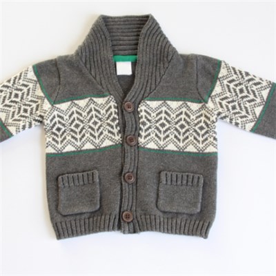 Jacquard Cardigan Sweater Design For Boys