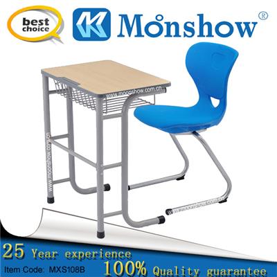 Wood Steel Plastic Single Desk And Chair MXS109