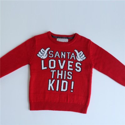 Santa Loves This Kid Sweater Christmas Jumper