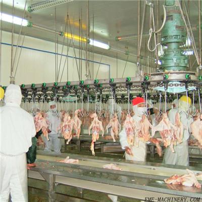 Poultry Bleeding And Processing Over Head Automatic Conveying System