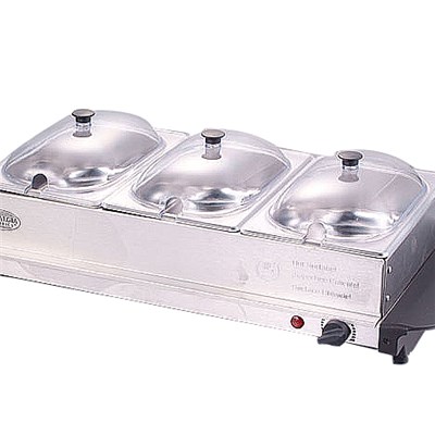 3X2.5QT Stainless Steel Server