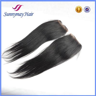 Virgin Brazilian Hair Bleached Knots Lace Closure In Stock 10-24inch Straight Hair Piece Closure