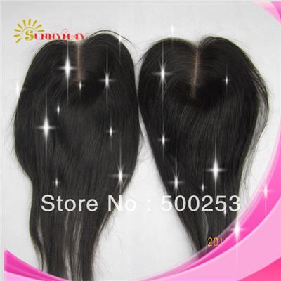Hot Sale 6A 100% European Virgin Human Hair Straight Top Closure 4x4 Lace Closure With Middle Part