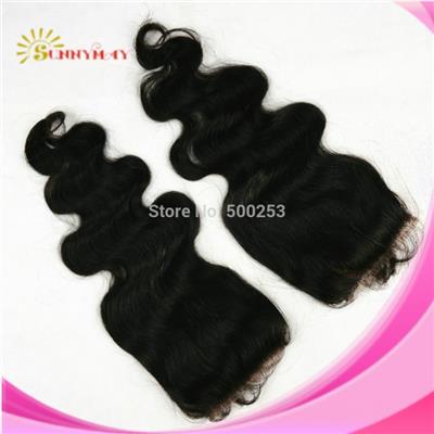 Free Shipping Indian Remy Hair Lace Closure 3.5*4 Body Wave Wholesale Price Hair 1B Color For Black Women