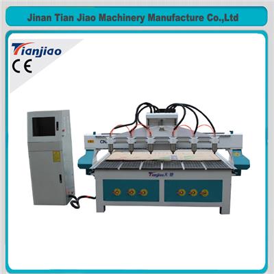 Wood Engraving Machine With 6 Multi Heads