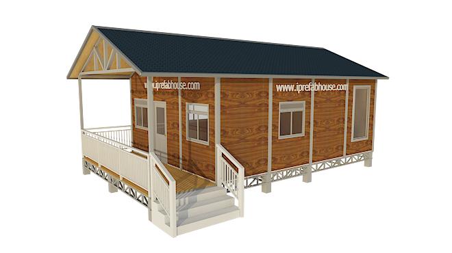 small size single floor pre-assembled sandwich panel cabin