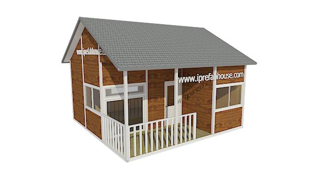 This mini single layer simple panelized steel house total area is 29.81 sq.m.(320.77 sq.ft.) with 2 rooms.It is used as a villa,cottage,bungalow,cabin,store,dwelling,office,garden studio.It can be ins