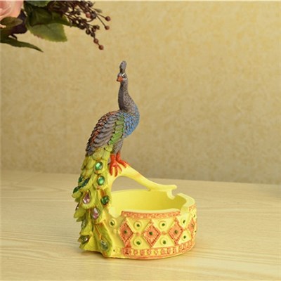 2015 The Peacock Ashtray Resin Handicraft, Creative Furnishing Articles, Practical Gifts,Welcome To Sample Custom