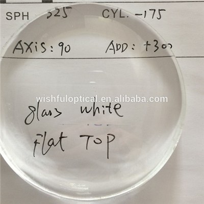 1.523 Glass White Flat Top Lens
