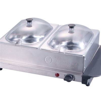 2x1.5QT Stainless Steel Server