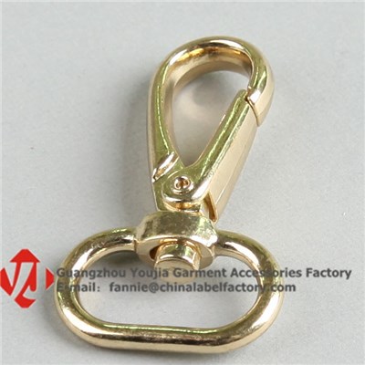 Gold Metal Snap Hook Buckle For Bag/Key