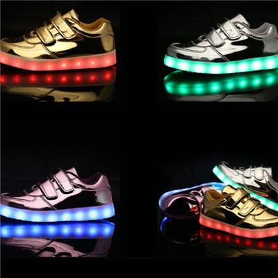 2016 High Top Kids LED Shoes Wholesale Childrens LED Sneakers Slip-on Sports Shoes For Kids
