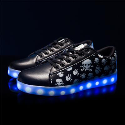 2016 Wholesales New Style Running Sports LED Shoes Men&Women Simulation LED Shoes Skull Lover LED Sneakers