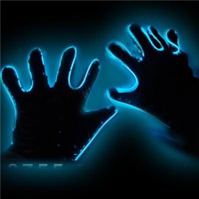 Stage Property LED Gloves Flashing Finger Lighting Sequin LED Luminous Magic Gloves LED Party Gloves