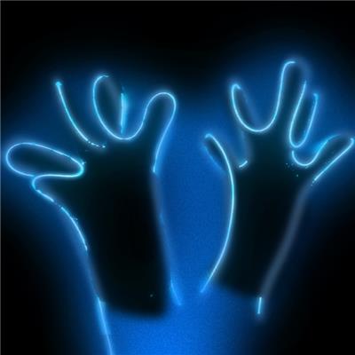 Wholesales Stage Fluorescent LED Gloves USB Charging Light Up Party Gloves