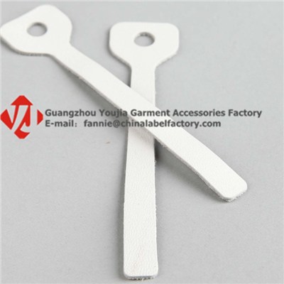 White Pure Leather Zipper Puller For Garment