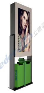55 trash box double face stand outdoor led advertising digital signage 