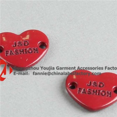 Red Heart Logo Metal Tag