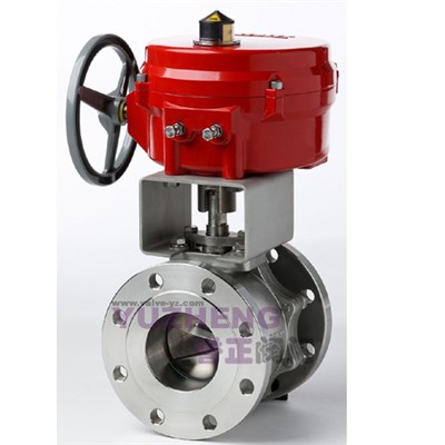 2PC Flange Electric Ball Valve With V Type Ball