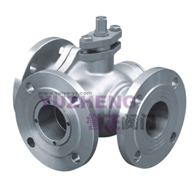 Stainless Steel 3Way Flanged Ball Valve