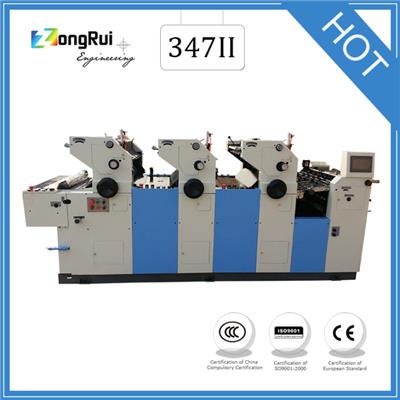 Three Color Paper Offset Printing Machine