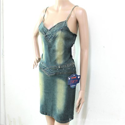 Sold Out Ladies Fall Short Sleeve Jean Shirts Dress