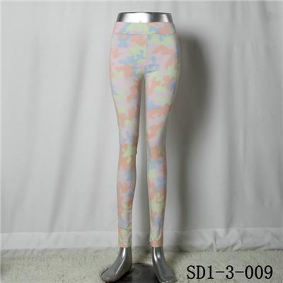 SD1-3-009 Women Fashion Sexy Woven Printing Of Tall Waist Close-fitting Leggings