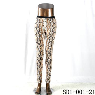 SD1-001-21 Snake BOHO Style Fashion Slim Leggings