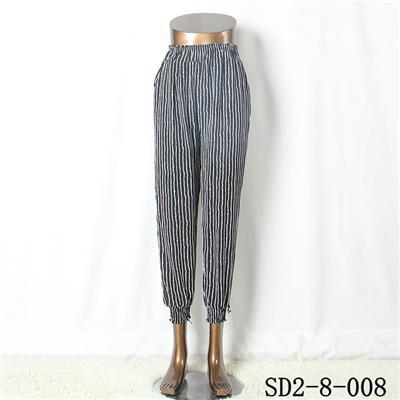 SD2-8-008 Latest Popular Knit Fashion Elastic Strip Loose Pants