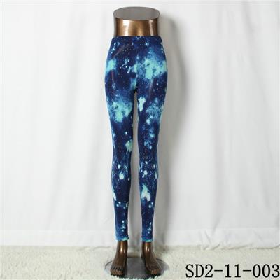 SD2-11-003 Latest Fashion Knit Colorful Starry-sky Print Slim Leggings