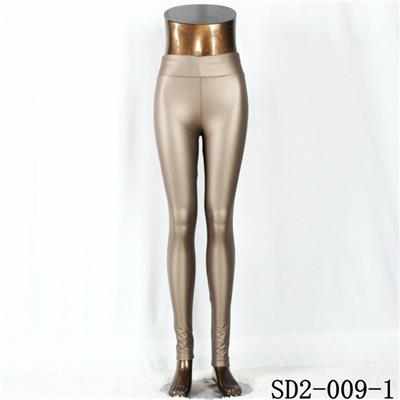 SD2-9-001 High-elastic Slim Fashion Light Yogon PU Sexy Leggings